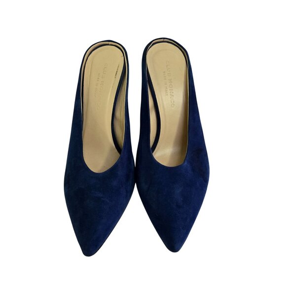 Club Monaco Roquetta Pump Mule Royal Blue Suede Size 39/8.5 - Picture 3 of 8